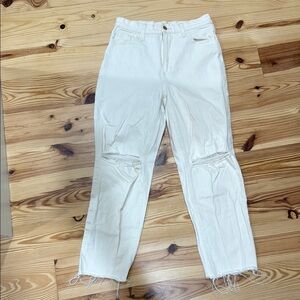 White Distressed Jeans